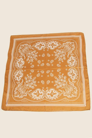 Light Paisley Design Square Bandana Scarf: MI-K. Ellis Boutique