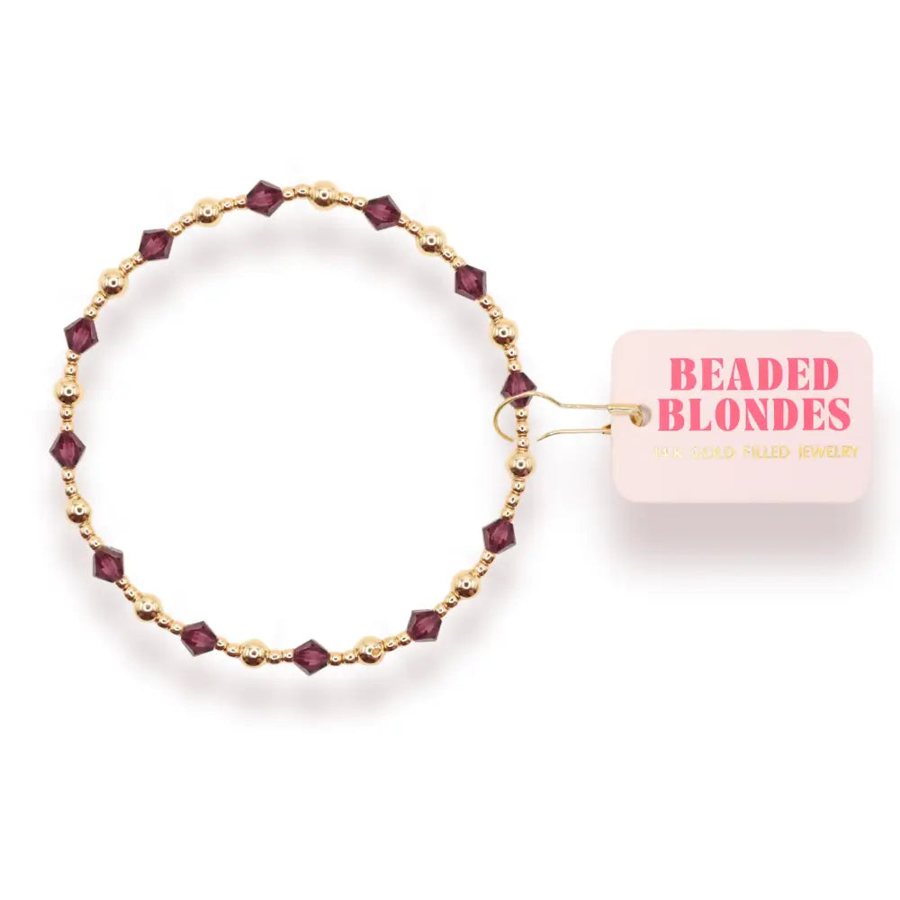 Beaded Blondes- Plum Purple June Bracelet-K. Ellis Boutique