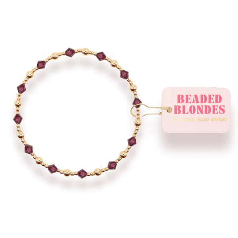 Beaded Blondes- Plum Purple June Bracelet-K. Ellis Boutique