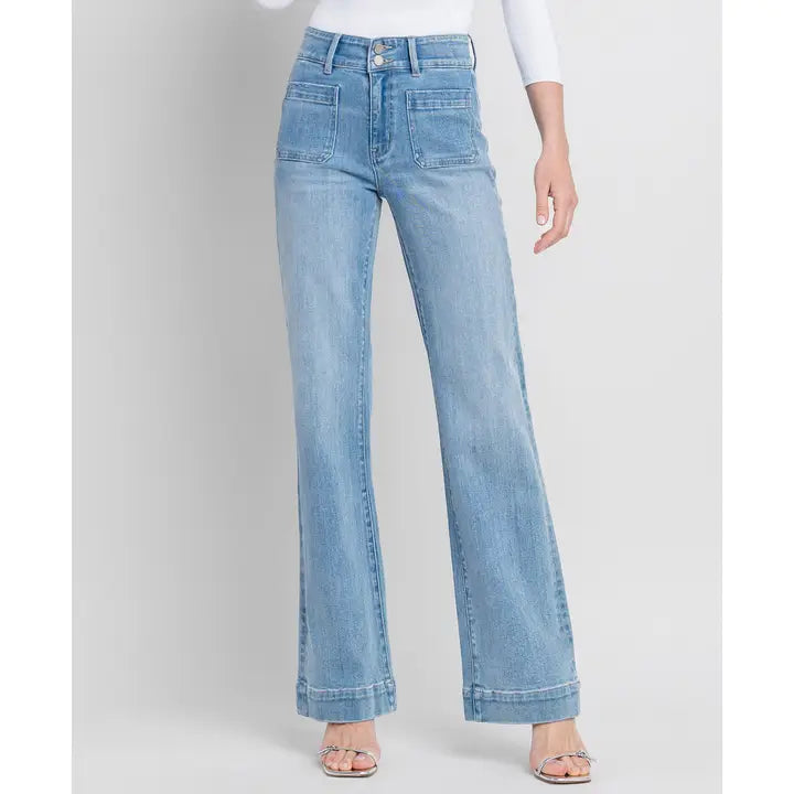 Flying Monkey 90's Vintage Super High Rise Flare Jeans-K. Ellis Boutique