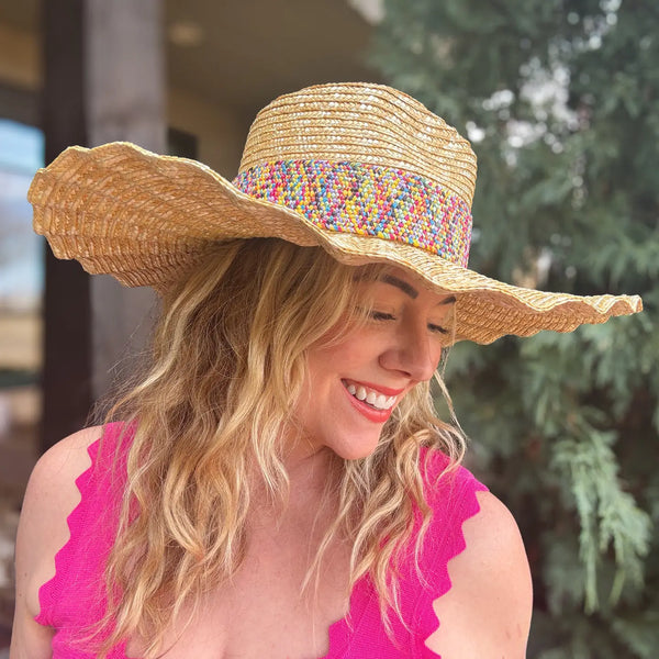 Bekah Wavy Brim Hat-K. Ellis Boutique