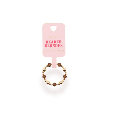 Beaded Blondes- Cocoa Brown June Ring-K. Ellis Boutique