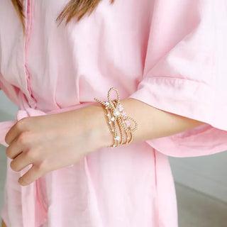 Beaded Blondes Gold Bow Bracelet-K. Ellis Boutique