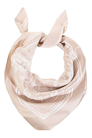 Light Paisley Design Square Bandana Scarf: MI-K. Ellis Boutique