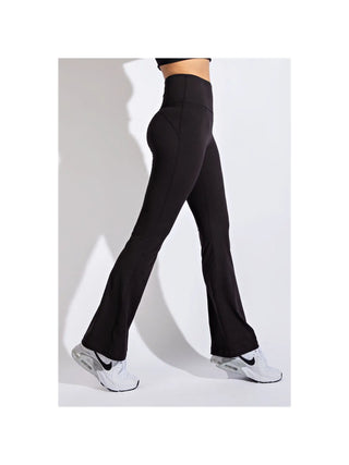 Flared Yoga Pants- Black-Pant-K. Ellis Boutique