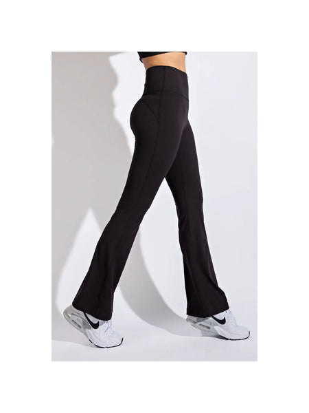 Flared Yoga Pants- Black-K. Ellis Boutique