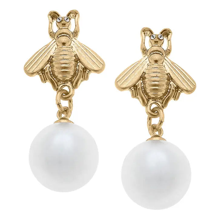 Brenda Bee Pearl Drop Earrings - Gold-K. Ellis Boutique