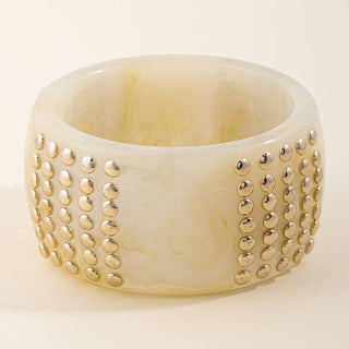 Chunky Marbled Wide Studded Bangle Bracelet: LBR-Bracelet-K. Ellis Boutique