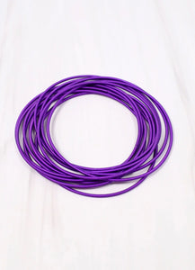 Athene Stretch Bracelet Set- Purple-K. Ellis Boutique