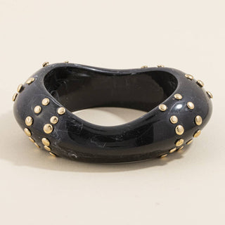 Wavy Marbled Stud Cluster Bangle Bracelet: LBR-Bracelet-K. Ellis Boutique