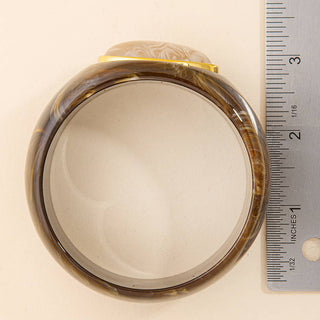 Marbled Wide Bangle Bracelet With Oval Cabochon: STOLCTG-Bracelet-K. Ellis Boutique