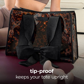 Case-Mate Tortoiseshell Bow Jelly Tote Bag-handbag-K. Ellis Boutique