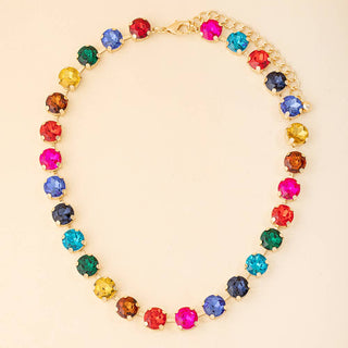 Oversized Rivoli Crystal Collar Necklace: GDDMT-Necklace-K. Ellis Boutique