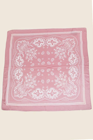 Light Paisley Design Square Bandana Scarf: MI-K. Ellis Boutique