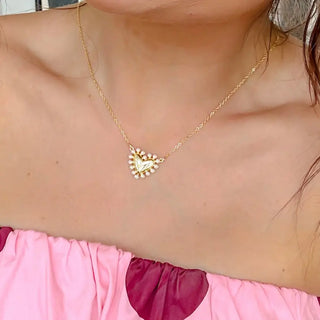 Cute Love Gold Necklace-K. Ellis Boutique