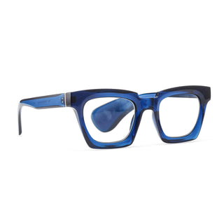 DECCO | Transparent Navy Blue | Blue Light Blocking: 3.00