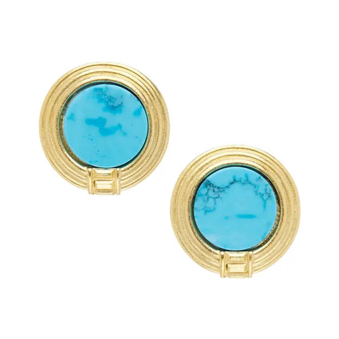 Susan Shaw Roma Studs - Turquoise-K. Ellis Boutique