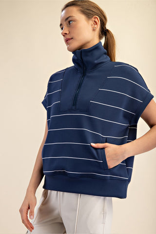 Scuba Stripe Skort Set- Navy-Set-K. Ellis Boutique