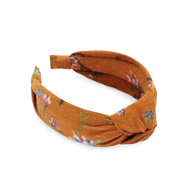 Floral Knot Headband- Rust-K. Ellis Boutique