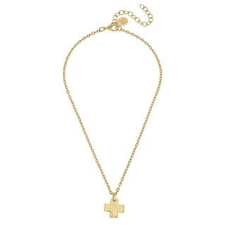 Susan Shaw- Delicate Gold Cross Necklace-Necklace-K. Ellis Boutique