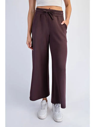 Scuba Quarter Zip Pant Set- Espresso-Set-K. Ellis Boutique