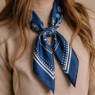 Light Paisley Design Square Bandana Scarf: MI-K. Ellis Boutique
