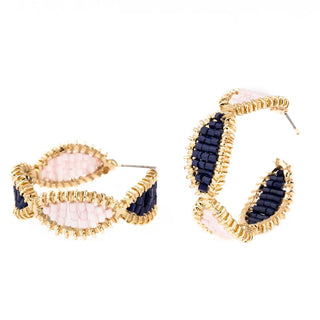 Earrings Brooke Blush/Navy-Earrings-K. Ellis Boutique