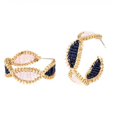 Earrings Brooke Blush/Navy-K. Ellis Boutique