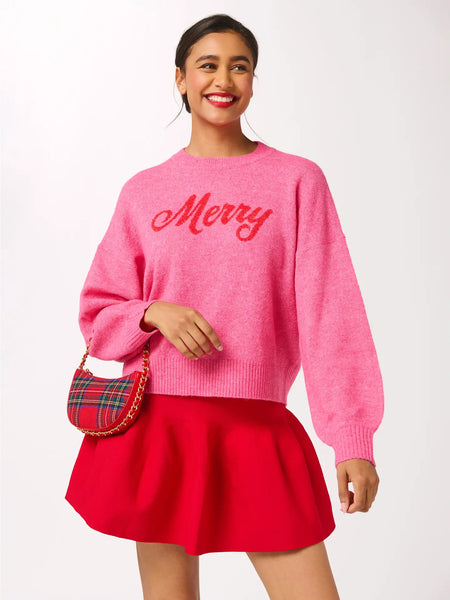 Merry Sweater- Pink-K. Ellis Boutique