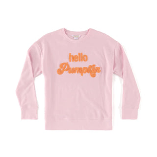 Hello Pumpkin Sweatshirt- Pink-Sweatshirt-K. Ellis Boutique