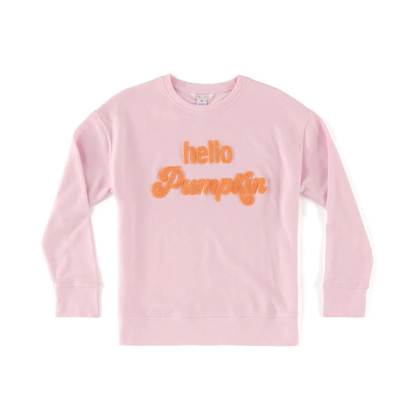 Hello Pumpkin Sweatshirt- Pink-K. Ellis Boutique