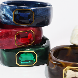 The Gemma Cuff Bracelet: Navy-Bracelet-K. Ellis Boutique