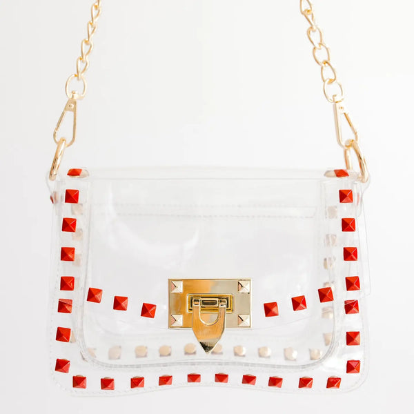 The Jackie in Red- Clearly Handbags-K. Ellis Boutique