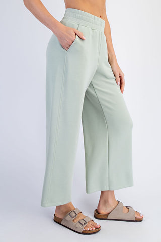 Scuba Luxe Pants- Pistachio Cream-Pant-K. Ellis Boutique