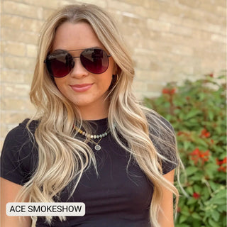 Ace - Unisex Aviator Sunglasses – Polarized Hair-Friendly- Smokeshow-Other Accessories-K. Ellis Boutique