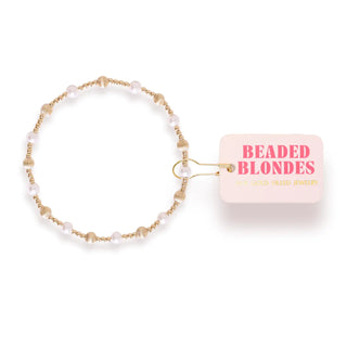 Palmer Fluted Bracelet in Pearl-Bracelet-K. Ellis Boutique
