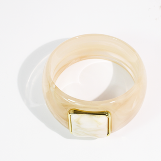 Lucky Girl Cream Bangle-Bracelet-K. Ellis Boutique