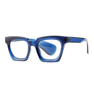 DECCO | Transparent Navy Blue | Blue Light Blocking: 2.00