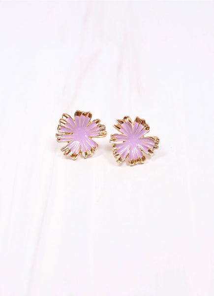 Primrose Flower Earring Lavender-K. Ellis Boutique