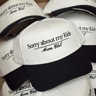 Sorry About My Kids Trucker Hat- Black-K. Ellis Boutique