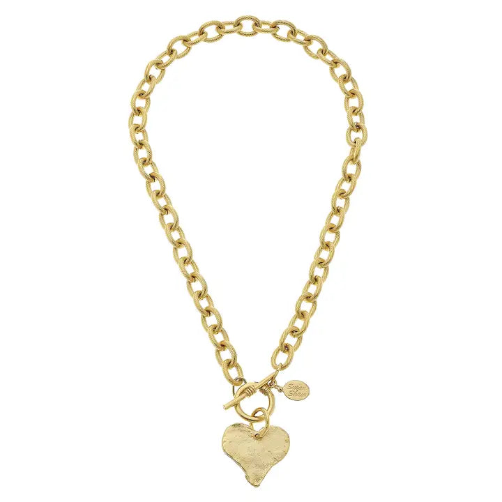 Susan Shaw Heart Toggle Necklace-K. Ellis Boutique