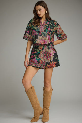 Portia Floral Skirt-Shorts & Skirts-K. Ellis Boutique