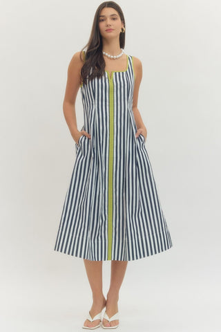 Vivian Sleeveless Midi- Navy-Midi/Maxi Dress-K. Ellis Boutique
