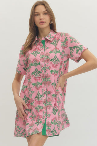 Sally Floral Mini- Pink-Mini Dress-K. Ellis Boutique