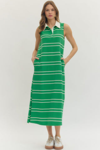 Taylor Midi Dress- Green-Midi/Maxi Dress-K. Ellis Boutique