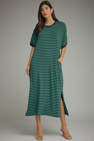 Everyday Striped Midi- Navy-Midi/Maxi Dress-K. Ellis Boutique