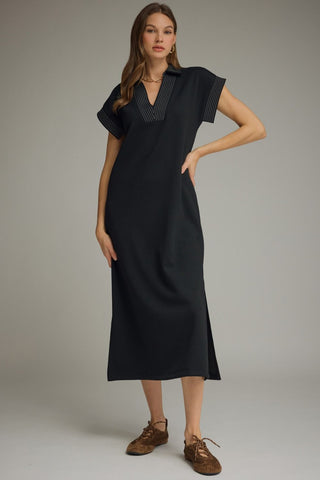 Parker Midi Dress- Black-Midi/Maxi Dress-K. Ellis Boutique