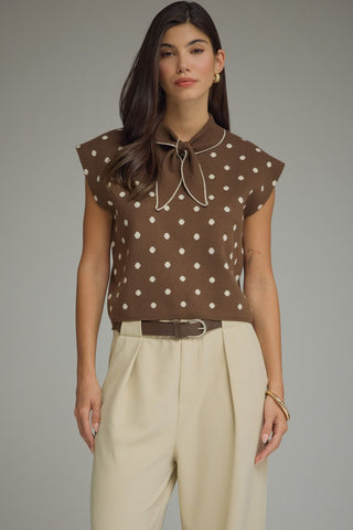 Charlotte Bow Sweater Top- Green-Short Sleeve Top-K. Ellis Boutique