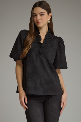 Camille Ruffle Top-Short Sleeve Top-K. Ellis Boutique
