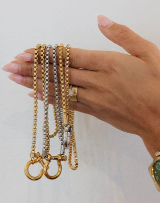 LOCKET NECKLACE: SILVER NECKLACE WITH GOLD PENDANT-Necklace-K. Ellis Boutique